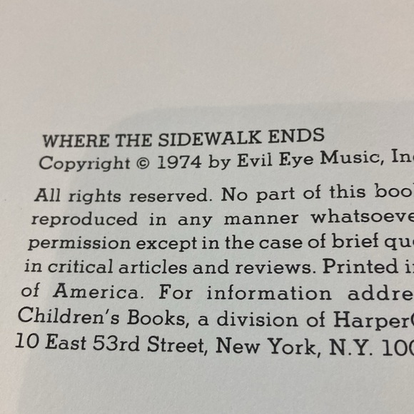 Vintage 1974 Where the Sidewalk Ends by Shel Silverstein - Picture 16 of 16